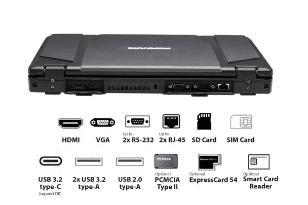 DURABOOK- 14 inch Rugged laptop - S14 i5, 16GB, 512GB, FHD Touch sunlight display Laptops DURABOOK