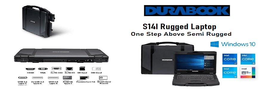 DURABOOK- 14 inch Rugged laptop - S14 i5, 16GB, 512GB, FHD Touch sunlight display Laptops DURABOOK