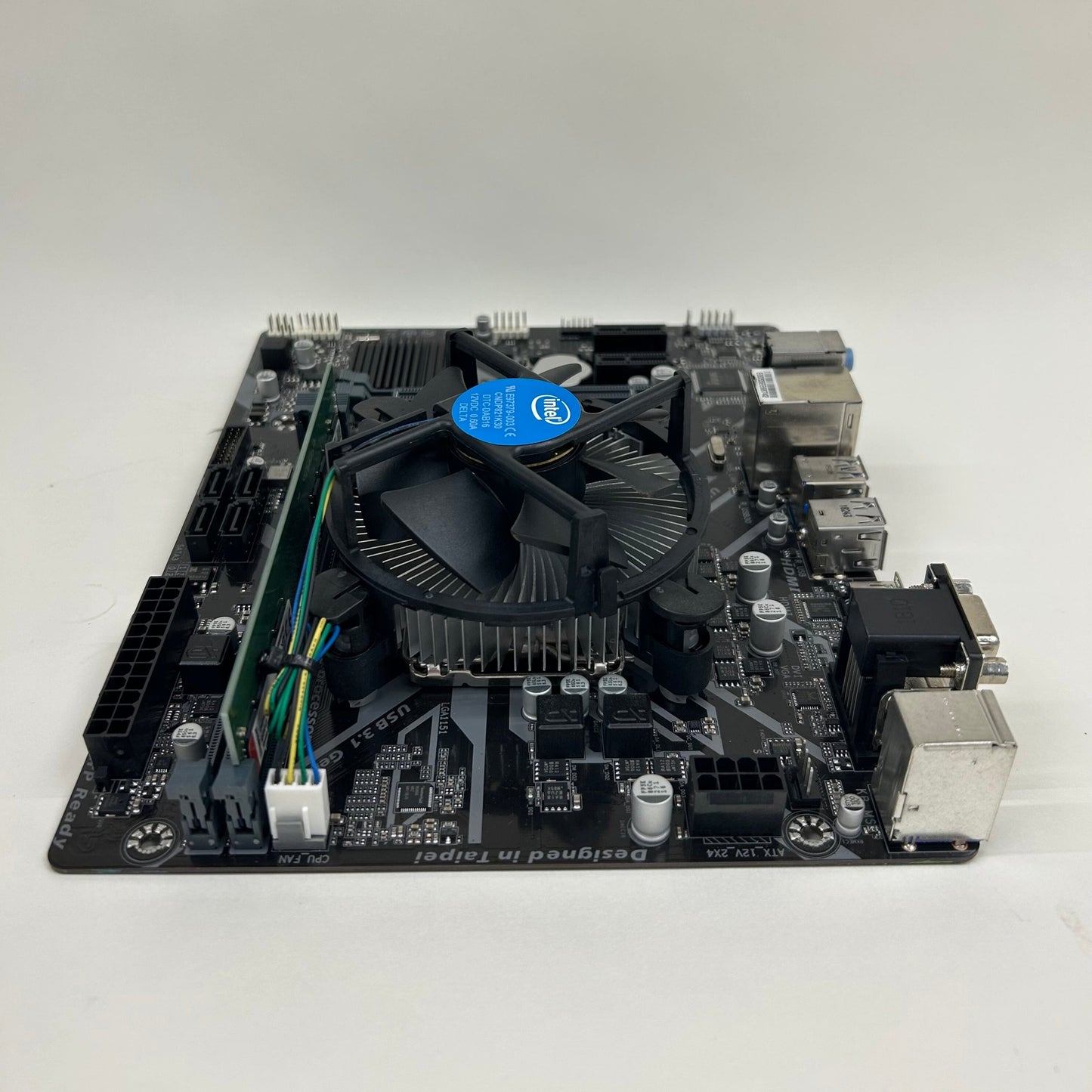 Gigabyte motherboard with Intel 8100 and RAM (refurbished) Motherboard gigabyte