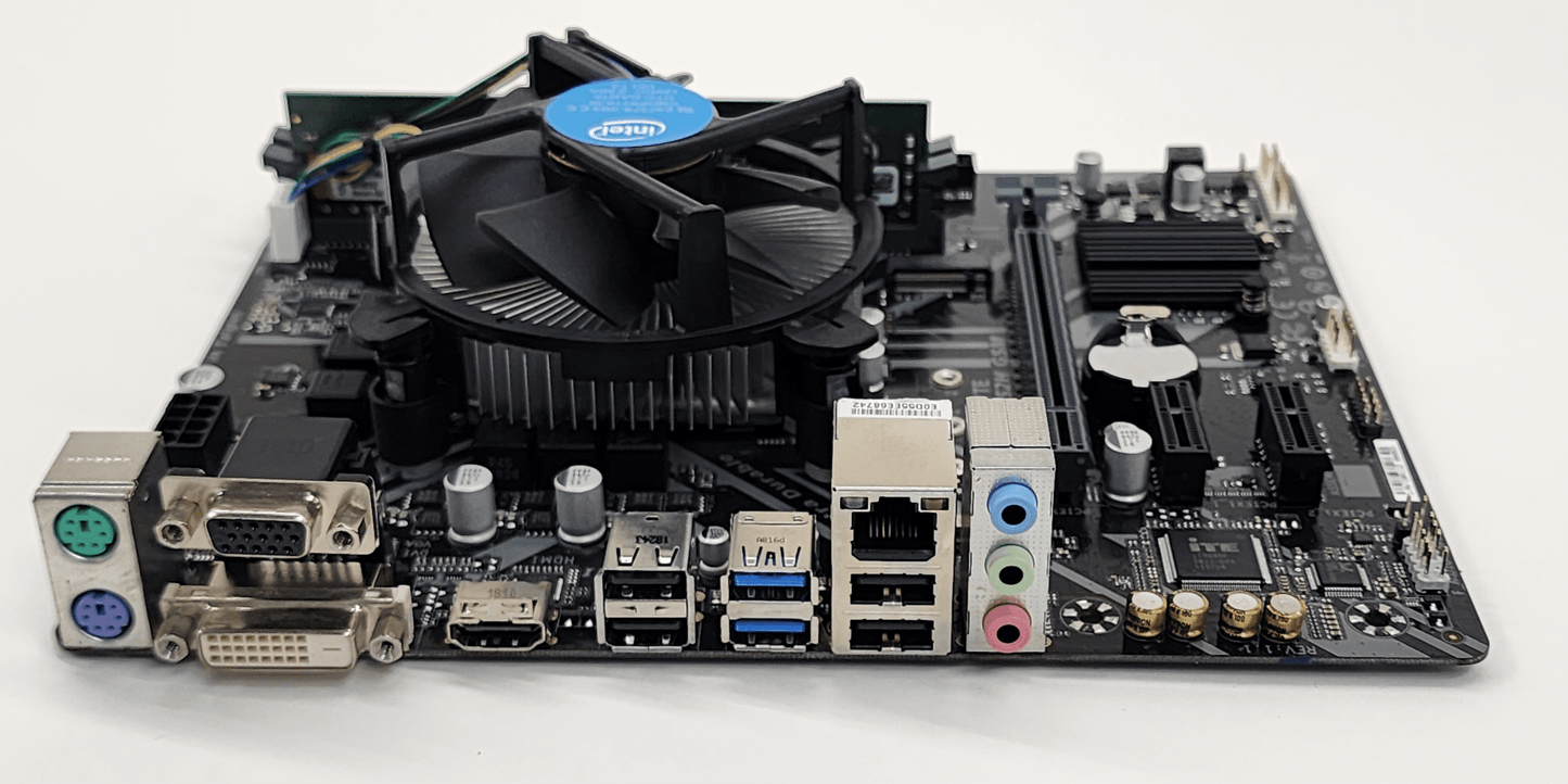 Gigabyte motherboard with Intel i3 8100 and RAM (refurbished) Motherboard Gigabyte