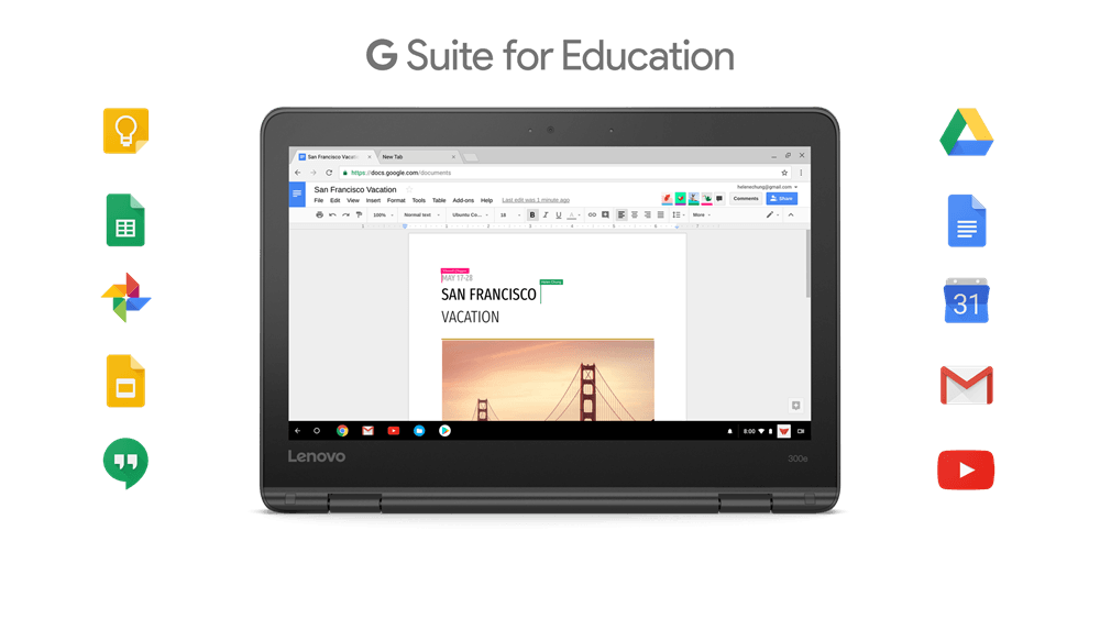 Lenovo Chromebook 300E Touchscreen, Convertible 2 in 1, G2 N4020, 8G, 64GB, 1 year- 81MB0065US Chromebook Lenovo