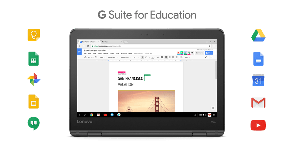 Lenovo Chromebook 300E Touchscreen, Convertible 2 in 1, G2 N4020, 8G, 64GB, 1 year- 81MB0065US Chromebook Lenovo 